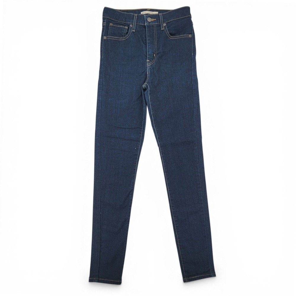 Levi's Mile High Skinny Womens 27x28 Dark Wash High Rise Stretch Jeans Y2K EUC‎